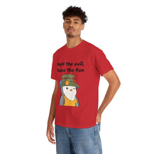 Load image into Gallery viewer, Half the Evil - Pudgy Penguins - Unisex Heavy Cotton T-Shirt