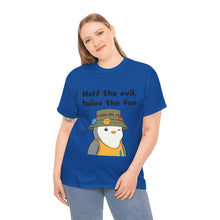 Load image into Gallery viewer, Half the Evil - Pudgy Penguins - Unisex Heavy Cotton T-Shirt