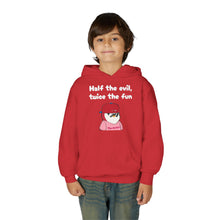 Load image into Gallery viewer, Half the Evil - Pudgy Penguins - Youth Heavy Blend Hooded Sweatshirt