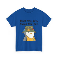 Load image into Gallery viewer, Half the Evil - Pudgy Penguins - Unisex Heavy Cotton T-Shirt