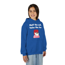 Load image into Gallery viewer, Half the Evil - Pudgy Penguins - Youth Heavy Blend Hooded Sweatshirt