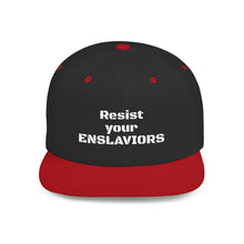 Load image into Gallery viewer, ENSLAVIORS - Stylish Resistance Flat Bill Snapback Hat, Trendy Cap for Activists, Streetwear for Everyday Wear, Gift for Protesters, Statement Accessory