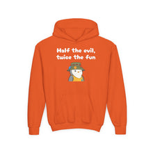 Load image into Gallery viewer, Half the Evil - Pudgy Penguins - Youth Heavy Blend Hooded Sweatshirt