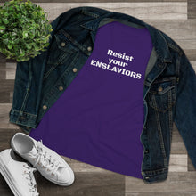 Load image into Gallery viewer, ENSLAVIORS - Women's Cotton Tee, Protest Shirt, Resistance Apparel, Social Justice Top, Feminist Statement T-Shirt