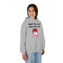 Load image into Gallery viewer, Half the Evil - Pudgy Penguins - Youth Heavy Blend Hooded Sweatshirt