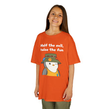 Load image into Gallery viewer, Half the Evil - Pudgy Penguins - Kids Heavy Cotton Tee