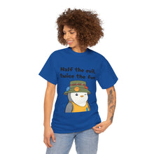 Load image into Gallery viewer, Half the Evil - Pudgy Penguins - Unisex Heavy Cotton T-Shirt