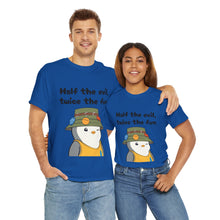 Load image into Gallery viewer, Half the Evil - Pudgy Penguins - Unisex Heavy Cotton T-Shirt