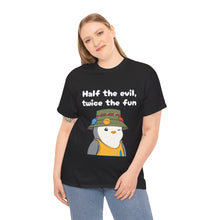 Load image into Gallery viewer, Half the Evil - Pudgy Penguins - Unisex Heavy Cotton T-Shirt