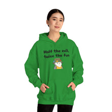 Load image into Gallery viewer, Half the Evil - Pudgy Penguins - Unisex Hooded Sweatshirt
