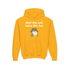 Load image into Gallery viewer, Half the Evil - Pudgy Penguins - Youth Heavy Blend Hooded Sweatshirt