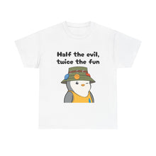 Load image into Gallery viewer, Half the Evil - Pudgy Penguins - Unisex Heavy Cotton T-Shirt