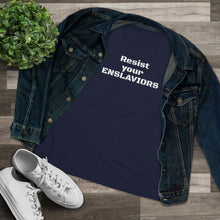 Load image into Gallery viewer, ENSLAVIORS - Women's Cotton Tee, Protest Shirt, Resistance Apparel, Social Justice Top, Feminist Statement T-Shirt