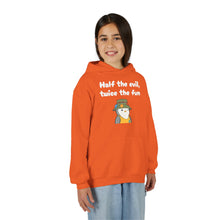 Load image into Gallery viewer, Half the Evil - Pudgy Penguins - Youth Heavy Blend Hooded Sweatshirt