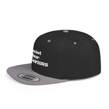 Load image into Gallery viewer, ENSLAVIORS - Stylish Resistance Flat Bill Snapback Hat, Trendy Cap for Activists, Streetwear for Everyday Wear, Gift for Protesters, Statement Accessory