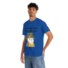 Load image into Gallery viewer, Half the Evil - Pudgy Penguins - Unisex Heavy Cotton T-Shirt