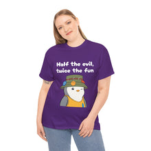 Load image into Gallery viewer, Half the Evil - Pudgy Penguins - Unisex Heavy Cotton T-Shirt