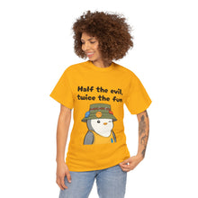 Load image into Gallery viewer, Half the Evil - Pudgy Penguins - Unisex Heavy Cotton T-Shirt