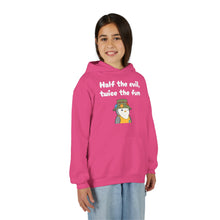 Load image into Gallery viewer, Half the Evil - Pudgy Penguins - Youth Heavy Blend Hooded Sweatshirt