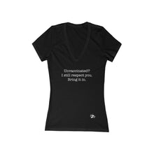 Load image into Gallery viewer, No Shot Long Shot - Women's Jersey Short Sleeve Deep V-Neck Tee