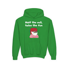 Load image into Gallery viewer, Half the Evil - Pudgy Penguins - Youth Heavy Blend Hooded Sweatshirt
