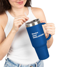 Load image into Gallery viewer, ENSLAVIORS - Insulated Travel Mug, 40oz - Motivational Beverage Holder for On-the-Go, Perfect for Everyday Use, Gifts, and Road Trips
