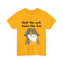 Load image into Gallery viewer, Half the Evil - Pudgy Penguins - Unisex Heavy Cotton T-Shirt

