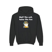 Load image into Gallery viewer, Half the Evil - Pudgy Penguins - Youth Heavy Blend Hooded Sweatshirt

