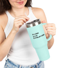 Load image into Gallery viewer, ENSLAVIORS - Insulated Travel Mug, 40oz - Motivational Beverage Holder for On-the-Go, Perfect for Everyday Use, Gifts, and Road Trips
