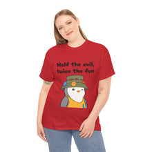 Load image into Gallery viewer, Half the Evil - Pudgy Penguins - Unisex Heavy Cotton T-Shirt

