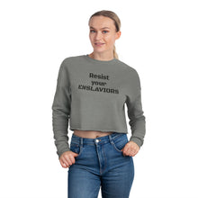 Load image into Gallery viewer, ENSLAVIORS - Empowerment Cropped Sweatshirt - Perfect for Casual Wear, Activism, Self-Expression, Gifts, and Everyday Comfort
