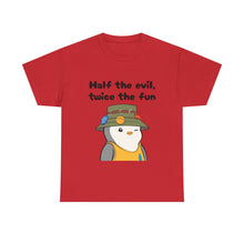Load image into Gallery viewer, Half the Evil - Pudgy Penguins - Unisex Heavy Cotton T-Shirt
