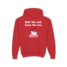 Load image into Gallery viewer, Half the Evil - Pudgy Penguins - Youth Heavy Blend Hooded Sweatshirt
