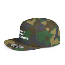 Load image into Gallery viewer, ENSLAVIORS - Stylish Resistance Flat Bill Snapback Hat, Trendy Cap for Activists, Streetwear for Everyday Wear, Gift for Protesters, Statement Accessory
