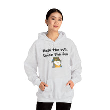 Load image into Gallery viewer, Half the Evil - Pudgy Penguins - Unisex Hooded Sweatshirt
