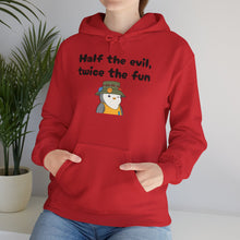 Load image into Gallery viewer, Half the Evil - Pudgy Penguins - Unisex Hooded Sweatshirt
