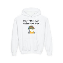 Load image into Gallery viewer, Half the Evil - Pudgy Penguins - Youth Heavy Blend Hooded Sweatshirt
