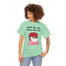 Load image into Gallery viewer, Half the Evil - Pudgy Penguins - Unisex Heavy Cotton Tee
