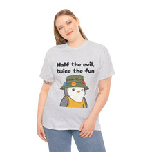 Load image into Gallery viewer, Half the Evil - Pudgy Penguins - Unisex Heavy Cotton T-Shirt
