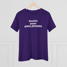 Load image into Gallery viewer, ENSLAVIORS - Women's Cotton Tee, Protest Shirt, Resistance Apparel, Social Justice Top, Feminist Statement T-Shirt
