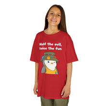 Load image into Gallery viewer, Half the Evil - Pudgy Penguins - Kids Heavy Cotton Tee
