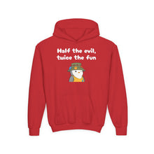 Load image into Gallery viewer, Half the Evil - Pudgy Penguins - Youth Heavy Blend Hooded Sweatshirt
