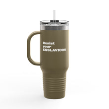 Load image into Gallery viewer, ENSLAVIORS - Insulated Travel Mug, 40oz - Motivational Beverage Holder for On-the-Go, Perfect for Everyday Use, Gifts, and Road Trips
