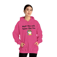 Load image into Gallery viewer, Half the Evil - Pudgy Penguins - Unisex Hooded Sweatshirt
