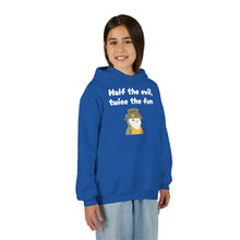 Load image into Gallery viewer, Half the Evil - Pudgy Penguins - Youth Heavy Blend Hooded Sweatshirt
