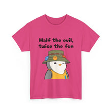 Load image into Gallery viewer, Half the Evil - Pudgy Penguins - Unisex Heavy Cotton T-Shirt
