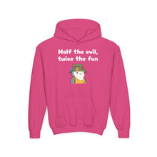 Load image into Gallery viewer, Half the Evil - Pudgy Penguins - Youth Heavy Blend Hooded Sweatshirt
