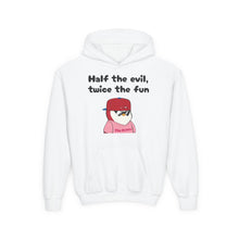 Load image into Gallery viewer, Half the Evil - Pudgy Penguins - Youth Heavy Blend Hooded Sweatshirt
