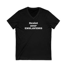 Load image into Gallery viewer, ENSLAVIORS - Statement Shirt for Activists, Casual Wear, Gifts for Protesters, Comfort Tee, Everyday [...]
