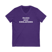 Load image into Gallery viewer, ENSLAVIORS - Statement Shirt for Activists, Casual Wear, Gifts for Protesters, Comfort Tee, Everyday [...]
